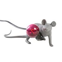 Seletti Mouse Lampresin Lie Down Verlichting Grijs