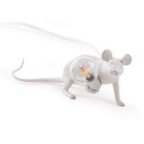 Seletti Mouse Lampresin Lie Down Verlichting Wit Kunststof