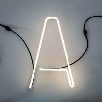 Seletti Neon Shaped Alphafont Wandlamp Verlichting Wit Glas