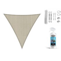 Shadow Comfort Compleet pakket: Driehoek 2x2x2m Zand Zonwering Beige Polyester