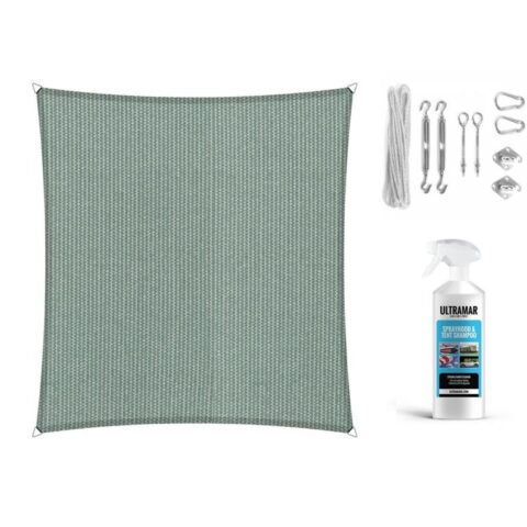 Shadow Comfort Compleet pakket: Vierkant 2x2m Blauw Zonwering Blauw Polyester