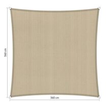 Shadow Comfort Compleet pakket: Vierkant 3.6x3.6m Zand Zonwering Beige Polyester