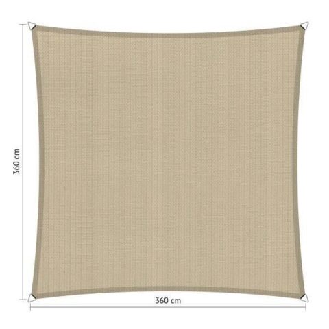 Shadow Comfort Compleet pakket: Vierkant 3.6x3.6m Zand Zonwering Beige Polyester