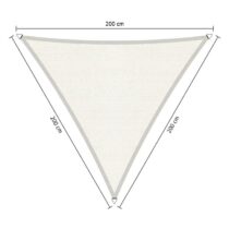 Shadow Comfort driehoek 2x2x2m Arctic White Zonwering Wit Polyester