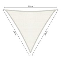 Shadow Comfort driehoek 3x3x3m Arctic White Zonwering Wit Polyester
