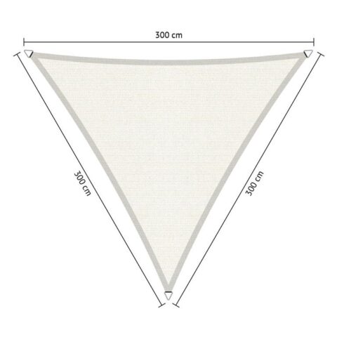 Shadow Comfort driehoek 3x3x3m Arctic White Zonwering Wit Polyester