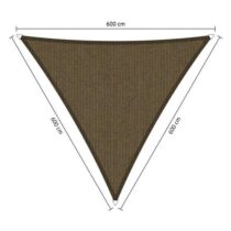 Shadow Comfort driehoek 6x6x6m Japanese Brown Zonwering Bruin Polyester