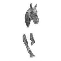Soonsalon Equus Wanddecoratie Wanddecoratie & -planken Zilver Kunststof