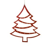 Steellish Kerstkaarthouder Kerstboom Rood Kerstdecoratie Rood Staal