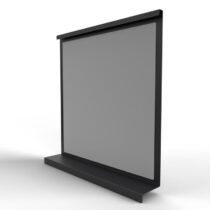 Steellish Spiegel Murano Medium Zwart Spiegel Zwart Aluminium