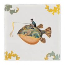 StoryTiles Catch Of The Day Wandtegel 20 x 20 cm Wanddecoratie & -planken Multicolor Keramiek