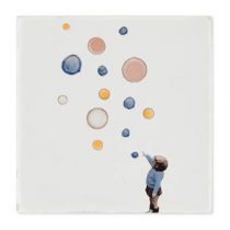StoryTiles Catching Bubbles Wandtegel 10 x 10 cm Wanddecoratie & -planken Multicolor Keramiek