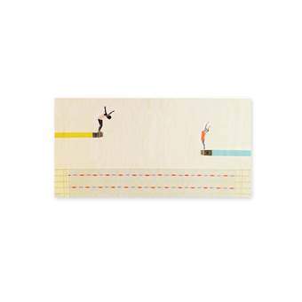 StoryTiles StoryWood The Diving Spectacle Wanddecoratie 110 x 55 cm Wanddecoratie & -planken Multicolor Hout