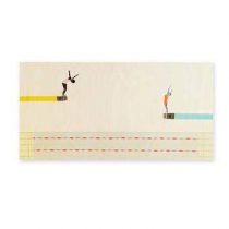 StoryTiles StoryWood The Diving Spectacle Wanddecoratie 150 x 75 cm Wanddecoratie & -planken Multicolor Hout