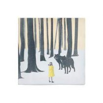 StoryTiles Wolf Girl Wandtegel 13 x 13 cm Wanddecoratie & -planken Multicolor Aardewerk