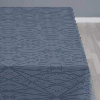 Södahl Diamond Grid Tafelkleed 140 x 370 cm Tafelpresentatie Blauw Katoen