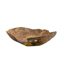 TMS - Fruit schaal - Teak - 40 cm - Geolied Tafelaccessoires Bruin Hout