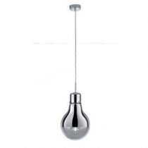 TRIO Hanglamp Edison Ø 20 cm Verlichting Zilver Glas