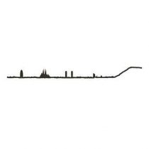 The Line Barcelona Skyline Wanddecoratie 50 cm Wanddecoratie & -planken Zwart Staal