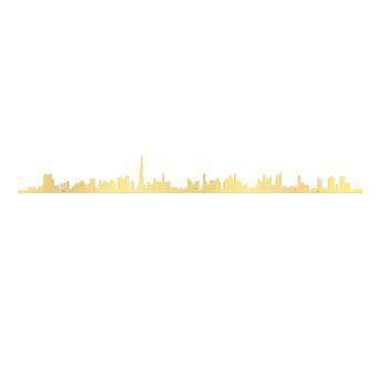 The Line Dubai Skyline Wanddecoratie 50 cm Wanddecoratie & -planken Goud Staal