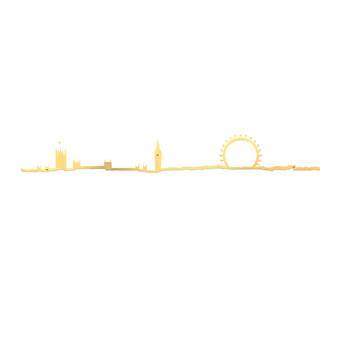 The Line London Skyline Wanddecoratie 50 cm Wanddecoratie & -planken Goud Staal