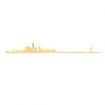 The Line New York Skyline Wanddecoratie 50 cm Wanddecoratie & -planken Goud Staal