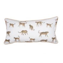 The Pillow Room Sneaky Peaky Panther Sierkussen 30 x 60 cm Woonaccessoires Wit Textiel
