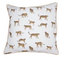 The Pillow Room Sneaky Peaky Panther Sierkussen 50 x 50 cm Woonaccessoires Wit Textiel