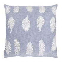 The Pillow Room Summer Leaves Sierkussen 50 x 50 cm Woonaccessoires Blauw