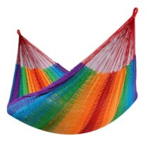 Tropilex® Hangmat Tweepersoons Mexico Rainbow Veelkleurig Tuinmeubelen Multicolor Katoen