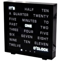 United entertainment LED Word Clock - Engels Klokken Zwart Kunststof