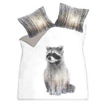 Vandyck Raccoon Dekbedovertrek 140 x 220 cm Slapen & beddengoed Wit Satijn