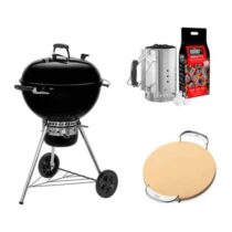 Weber Master Touch GBS E-5755 Houtskoolbarbecue + Brikettenstarter + Pizzasteen Barbecues Beige