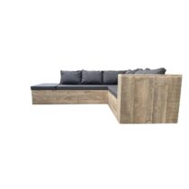 Wood4you - Loungeset 7 steigerhout 220x200 cm - incl kussens (GL-vorm) Tuinmeubelen  Hout