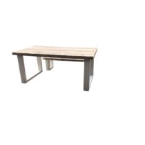 Wood4you - New England combideal Eettafel + Bankje - 180Lx90Dx78H cm Tafels Wit Hout