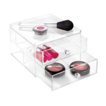 iDesign Make-updoos C (2 lades) met lades en vakken - Transparant Opbergen Transparant Kunststof