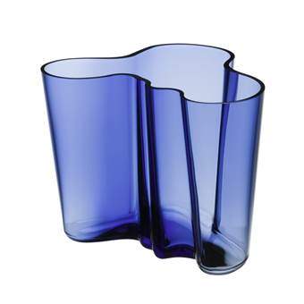 Iittala Alvar Aalto Vaas 16 cm Woonaccessoires Blauw Glas