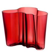 iittala Alvar Aalto Vaas 16 cm Woonaccessoires Rood Glas