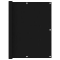 vidaXL Balkonscherm 120x400 cm oxford stof zwart Zonwering Zwart Leder