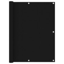 vidaXL Balkonscherm 120x600 cm oxford stof zwart Zonwering Zwart Leder