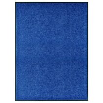 vidaXL Deurmat wasbaar 90x120 cm blauw Woondecoratie Blauw Natuurlijk materiaal