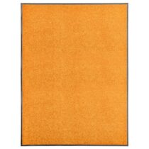 vidaXL Deurmat wasbaar 90x120 cm oranje Woondecoratie Oranje Natuurlijk materiaal