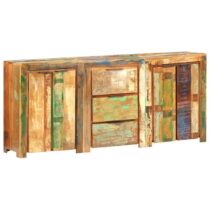 vidaXL Dressoir met 3 lades en 4 deuren massief gerecycled hout Kasten Multicolor Hout