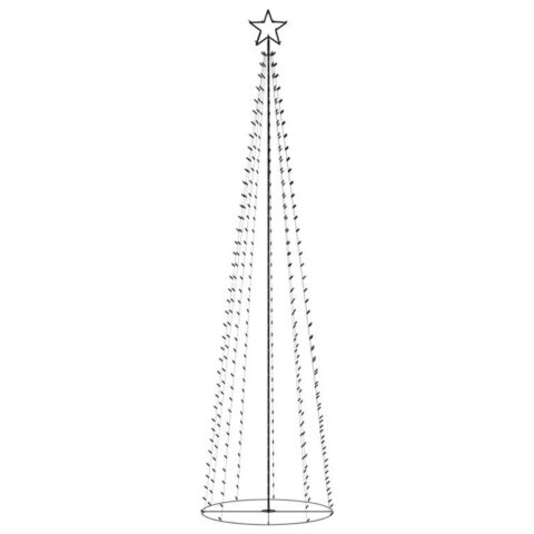 vidaXL Kegelkerstboom 400 LED's meerkleurig 100x360 cm Kerstdecoratie Multicolor PVC