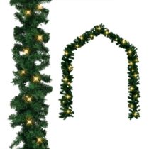 vidaXL Kerstslinger met LED-lampjes 5 m Kerstdecoratie Groen