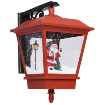 vidaXL Kerstwandlamp met LED-lampjes en kerstman 40x27x45 cm rood Kerstdecoratie Rood PVC