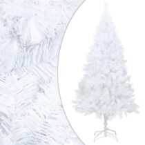 vidaXL Kunstkerstboom met dikke takken 180 cm PVC wit Kerstdecoratie Wit PVC