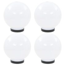 vidaXL LED-bollampen 4 st rond 20 cm PMMA Buitenverlichting Wit Kunststof