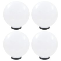 vidaXL LED-bollampen 4 st rond 30 cm PMMA Buitenverlichting Wit Kunststof