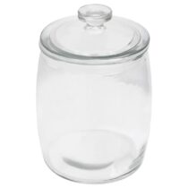 vidaXL Opbergpotten 2 st met deksel 2000 ml glas Opbergen Transparant Glas